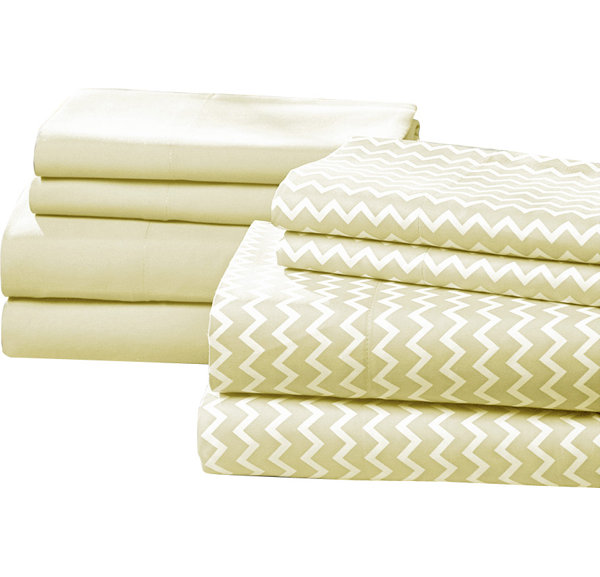 Amrapur Microfiber Chevron Sheet Set & Reviews Wayfair